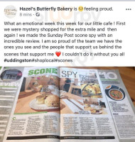 Hazel's Butterfly Bakery menu