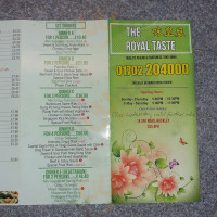 Royal Taste menu