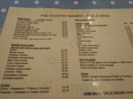 The Country Bakery menu