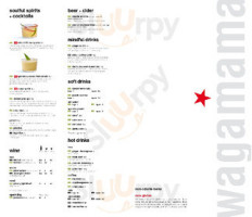 Wagamama menu