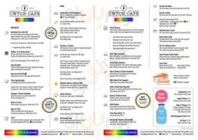 The Cwtch Cafe menu