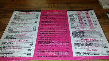 Masalla House menu