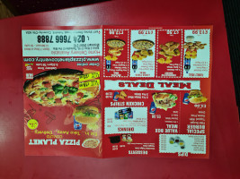 Pizza Planet menu