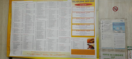 Fortune Cookie menu