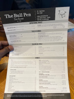 The Bull Pen menu