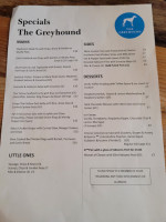 The Greyhound menu