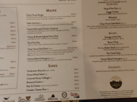 The Cambridge Chop House menu