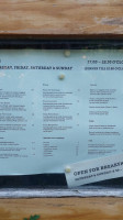 Camping Zeeburg Amsterdam menu