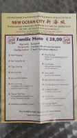 New Ocean City Afhaalcentrum menu