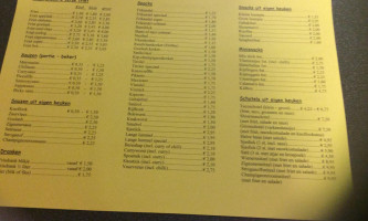 Wilfrietje menu