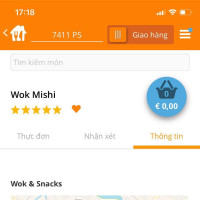 Mishi Wok Snacks menu