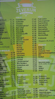 Snackbar Zeverijn menu