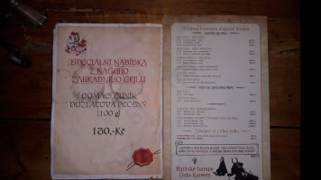 Středověká Krčma Dětenice menu