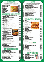 Cinnamon Spice Indian Takeaway menu