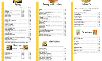 Cafetaria De Vallei menu