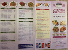 Oriental Chef menu