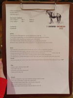 The Pack Horse menu