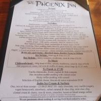 The Phoenix Inn menu