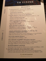 The George Dragon menu