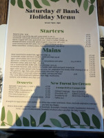 The Barley Mow menu