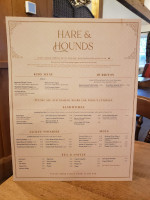 The Hare And Hounds menu