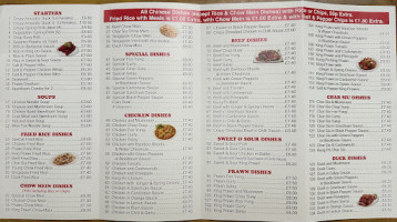 Great Wall menu