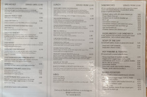 Highland Farm Cafe menu