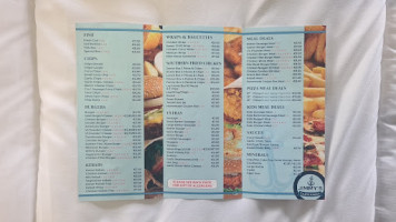 Fulvios Take Away menu