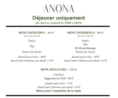 ANONA menu