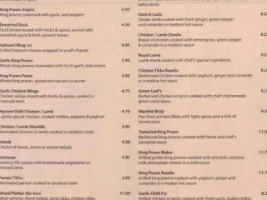 Curry Mahal menu