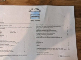 Blue Joanna Bar & Kitchen menu