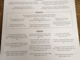 Bell at Stow menu