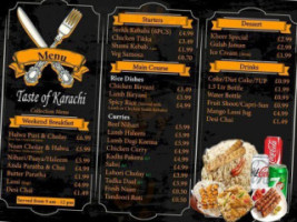 Taste Of Karachi menu