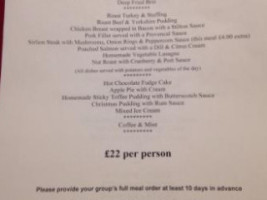 The Lion Inn menu