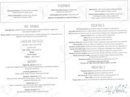 The Cliff House menu