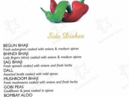 Balti Palace menu