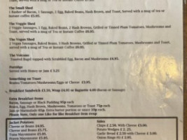 Shed Food And Drink menu