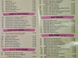 Dragon Boat menu