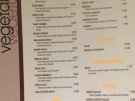 The Raja Of Kent menu