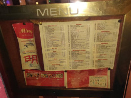 Ming Of The Avenue menu