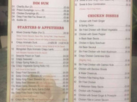 Glory Garden menu