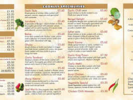 Cookley Tandoori menu