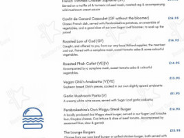 The Waterfront menu