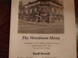 The Woodman menu