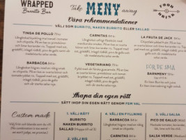 Wrapped Burrito Vaestra Hamngatan menu