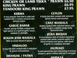 The Raja Tandoori Bearwood menu