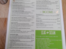 Leaf And Bean Cafe menu