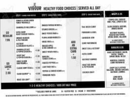 Vigour Kitchen Juice menu