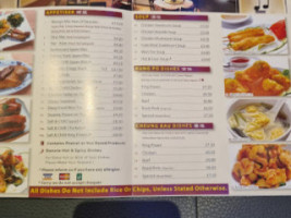 Wong's Chinese menu