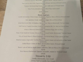 The Queens Head menu